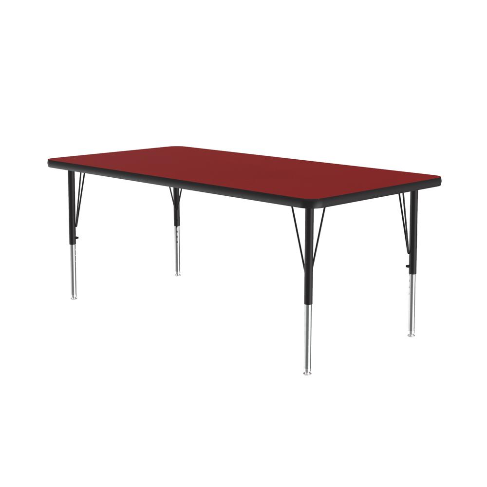 Deluxe High-Pressure Top Activity Tables, 30x60" RECTANGULAR RED BLACK/CHROME. Picture 2