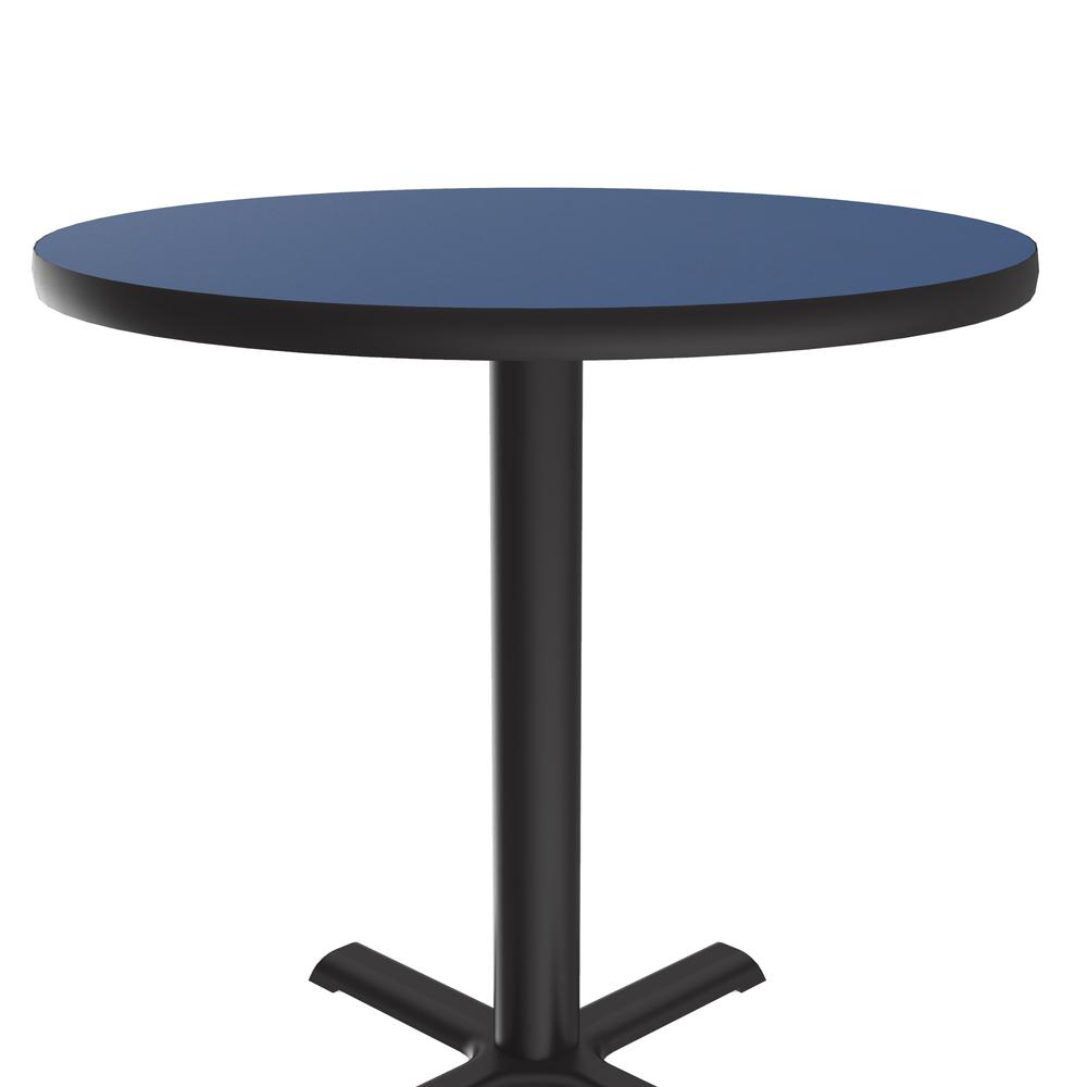 Table Height Deluxe High-Pressure Café and Breakroom Table, 36x36" ROUND, BLUE BLACK. Picture 3