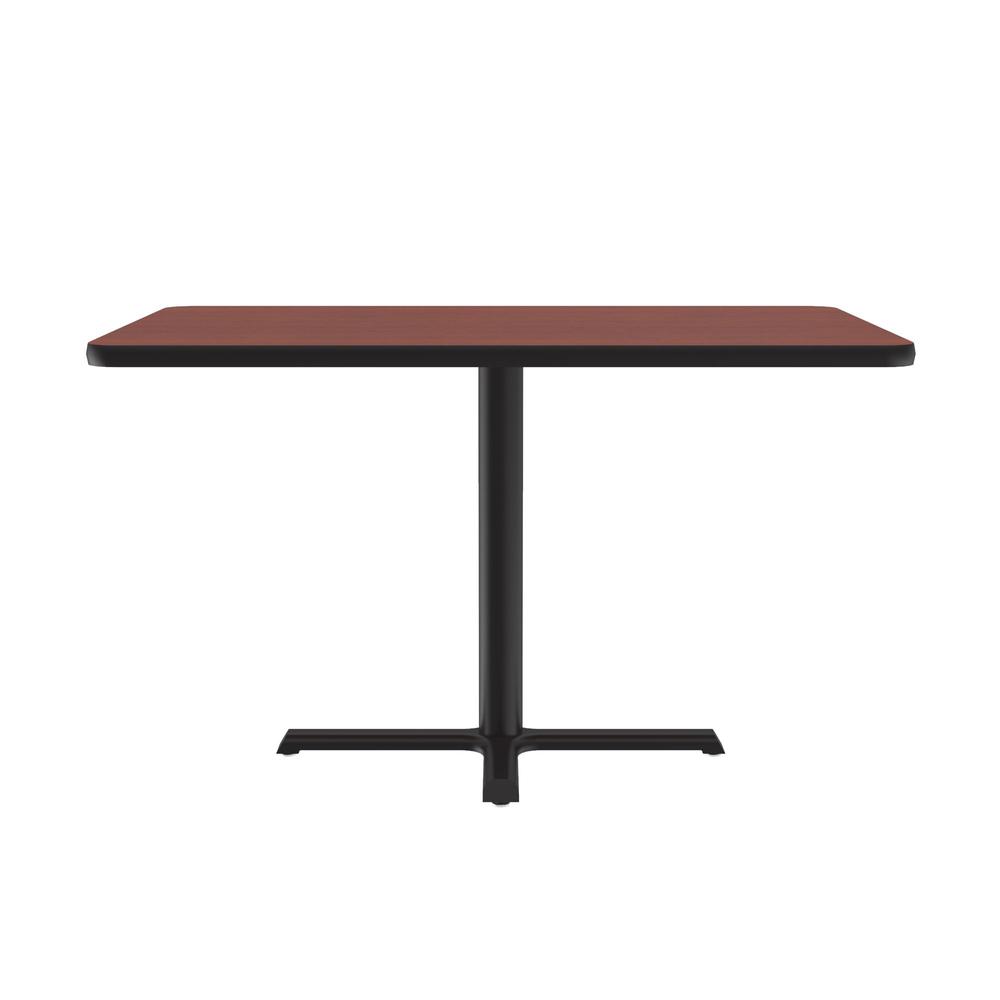Table Height Deluxe High-Pressure Café and Breakroom Table 30x42", RECTANGULAR, CHERRY, BLACK. Picture 7