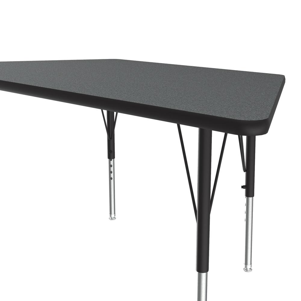 Deluxe High-Pressure Top Activity Tables 30x60" TRAPEZOID MONTANA GRANITE, BLACK/CHROME. Picture 7