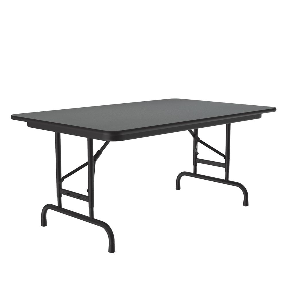 Adjustable Height High Pressure Top Folding Table, 30x48", RECTANGULAR MONTANA GRANITE BLACK. Picture 4