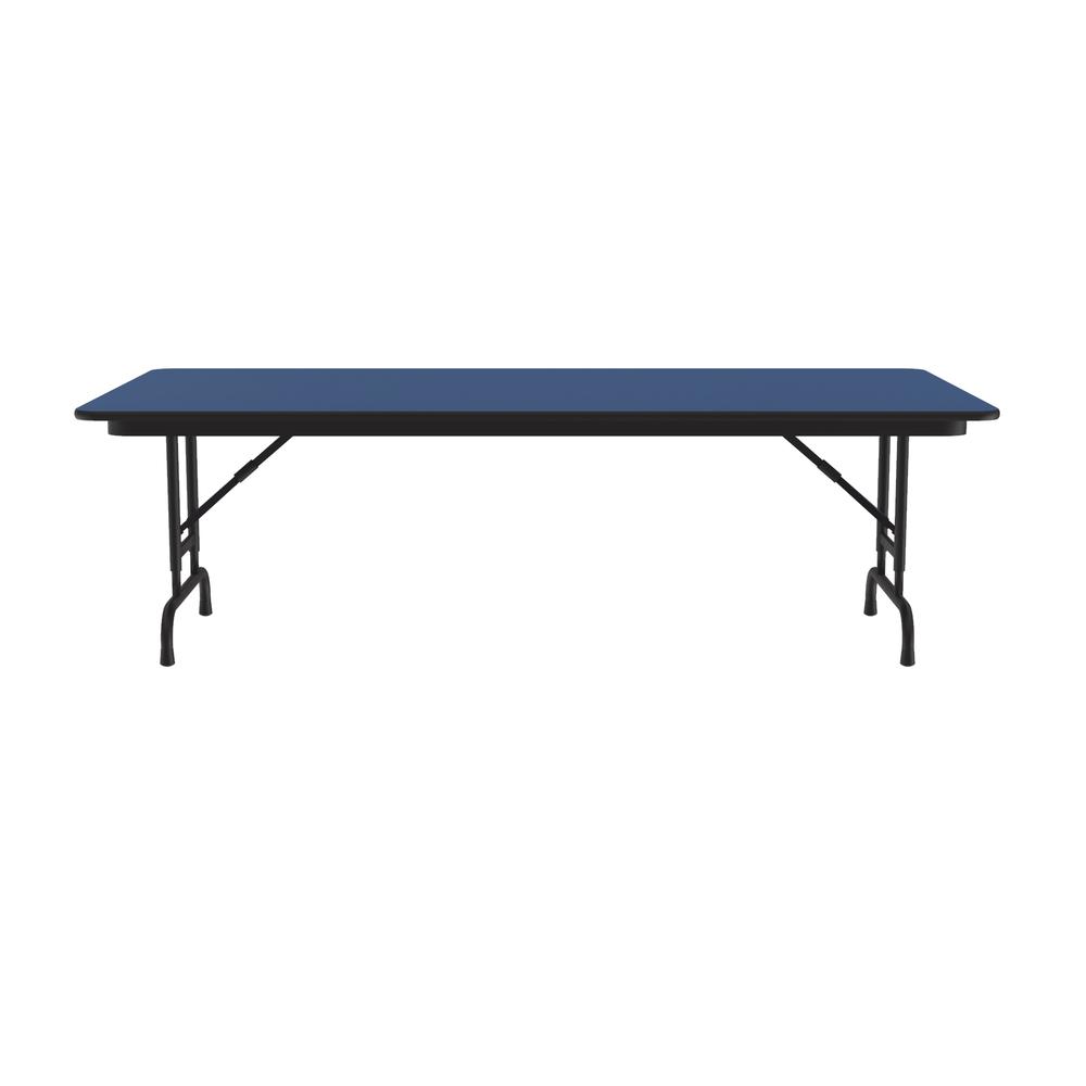 Adjustable Height High Pressure Top Folding Table, 36x96" RECTANGULAR, BLUE BLACK. Picture 1