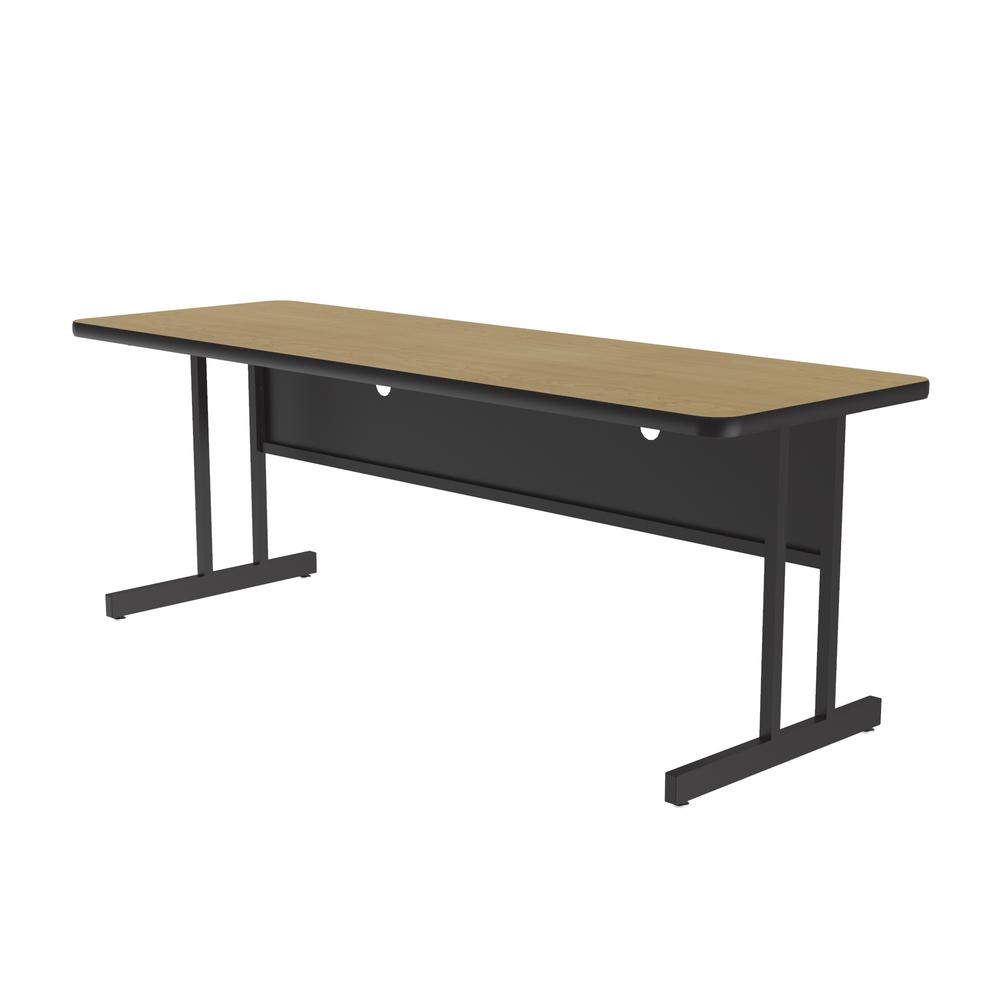 Keyboard Height Deluxe High-Pressure Top Computer/Student Desks  24x60", RECTANGULAR, FUSION MAPLE BLACK. Picture 5