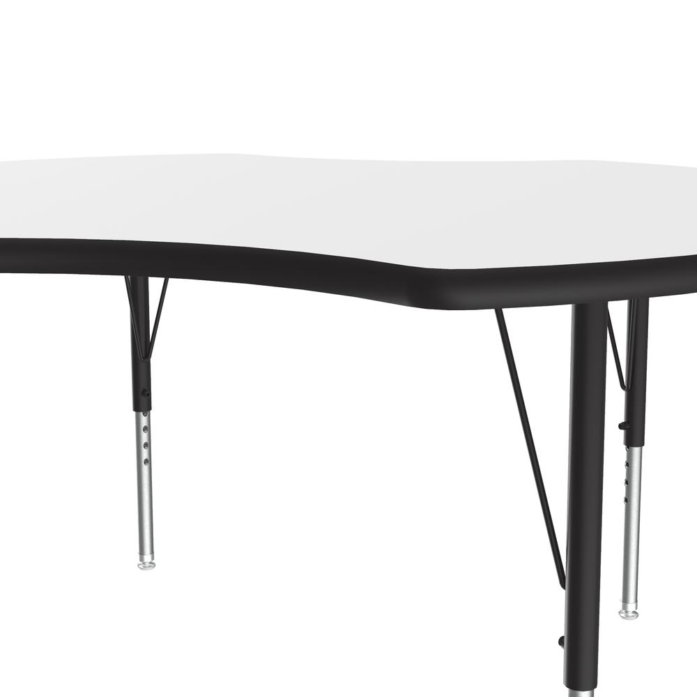 Deluxe High-Pressure Top Activity Tables, 48x48" CLOVER WHITE BLACK/CHROME. Picture 3