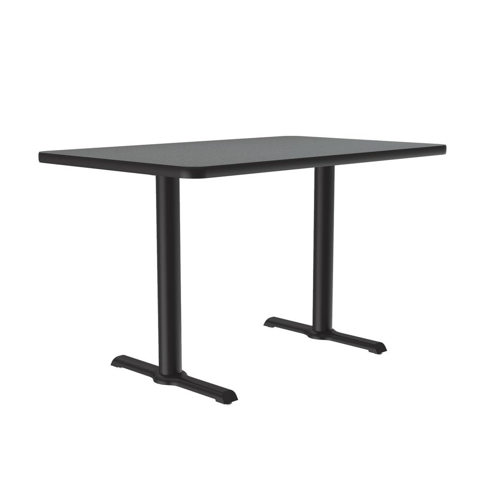 Table Height Deluxe High-Pressure Café and Breakroom Table, 30x48", RECTANGULAR, MONTANA GRANITE BLACK. Picture 9