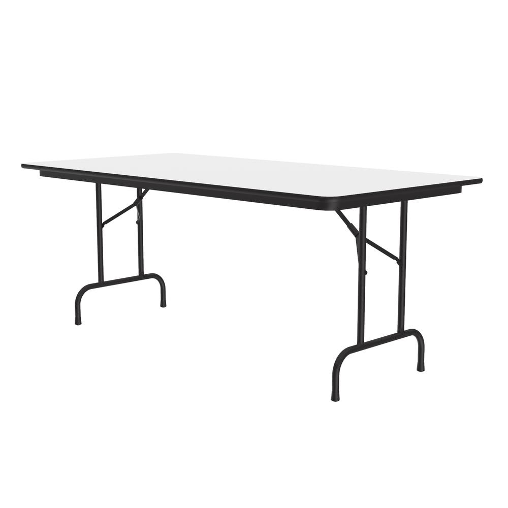 Deluxe High Pressure Top Folding Table, 36x72", RECTANGULAR, WHITE BLACK. Picture 4
