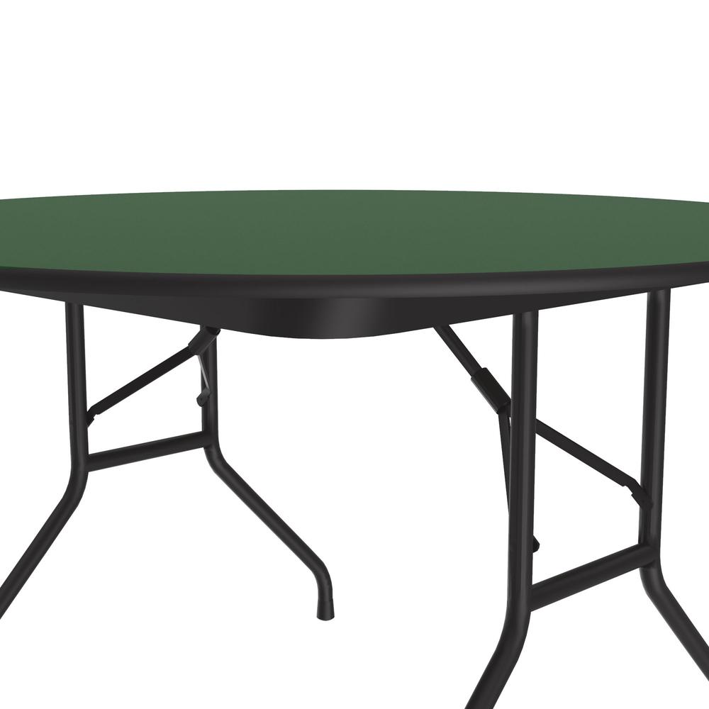 Deluxe High Pressure Top Folding Table 48x48", ROUND, GREEN BLACK. Picture 7