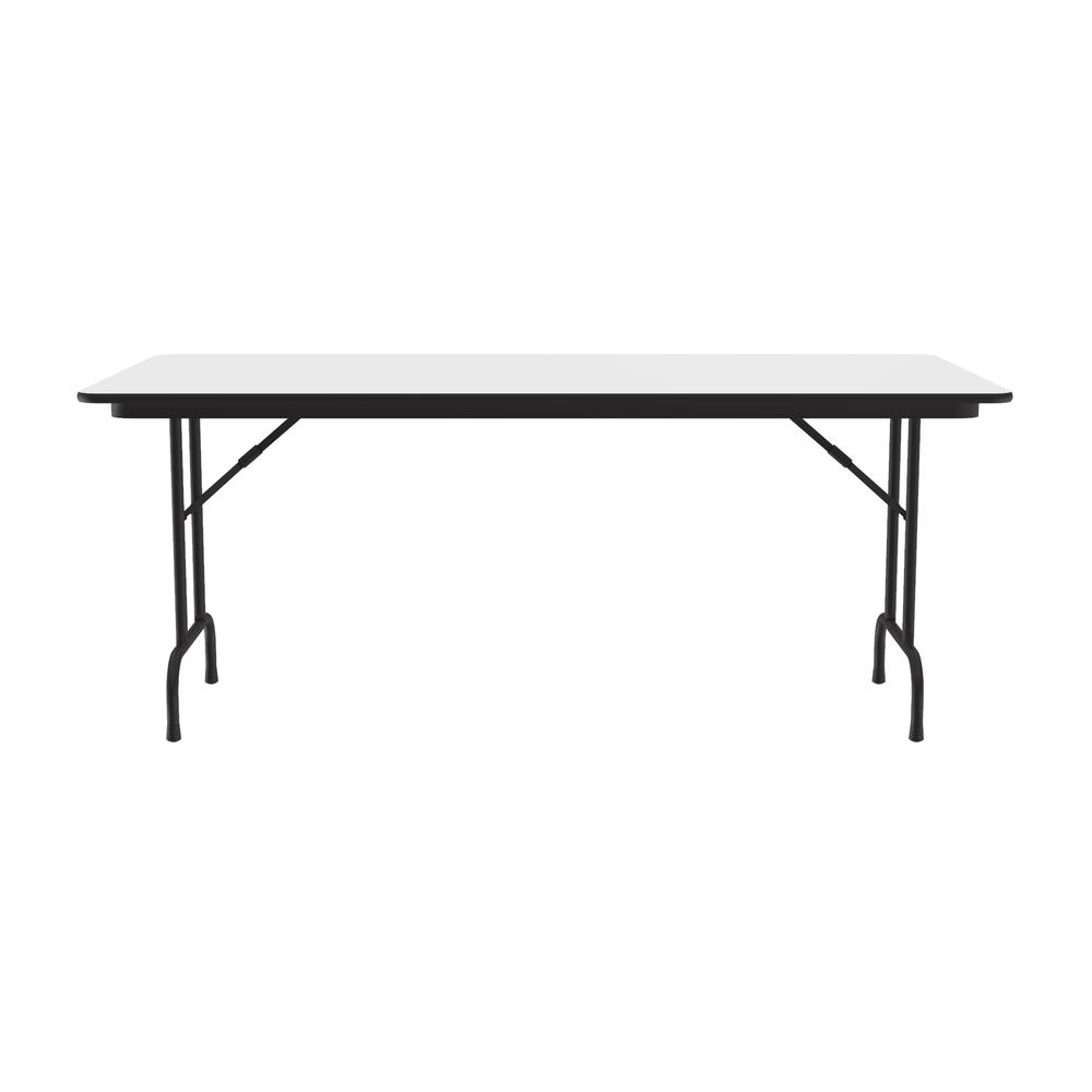 Deluxe High Pressure Top Folding Table, 36x72", RECTANGULAR, WHITE BLACK. Picture 7