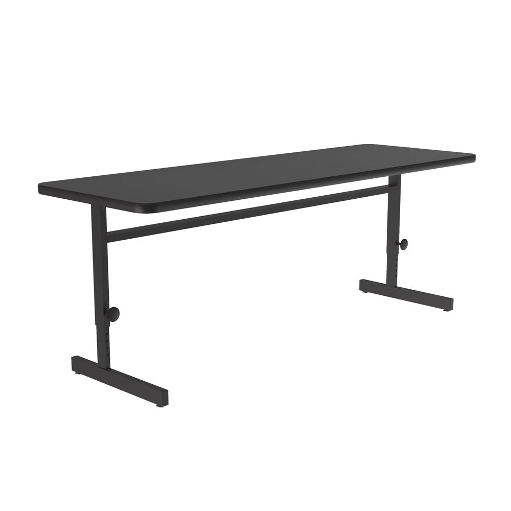 Adjustable Height Commercial Laminate Top Computer/Student Desks, 24x60", RECTANGULAR BLACK GRANITE BLACK. Picture 3