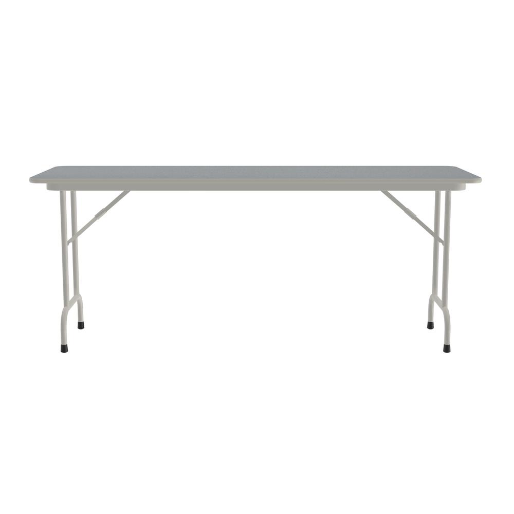 Deluxe High Pressure Top Folding Table 24x72" RECTANGULAR, GRAY GRANITE, GRAY. Picture 7