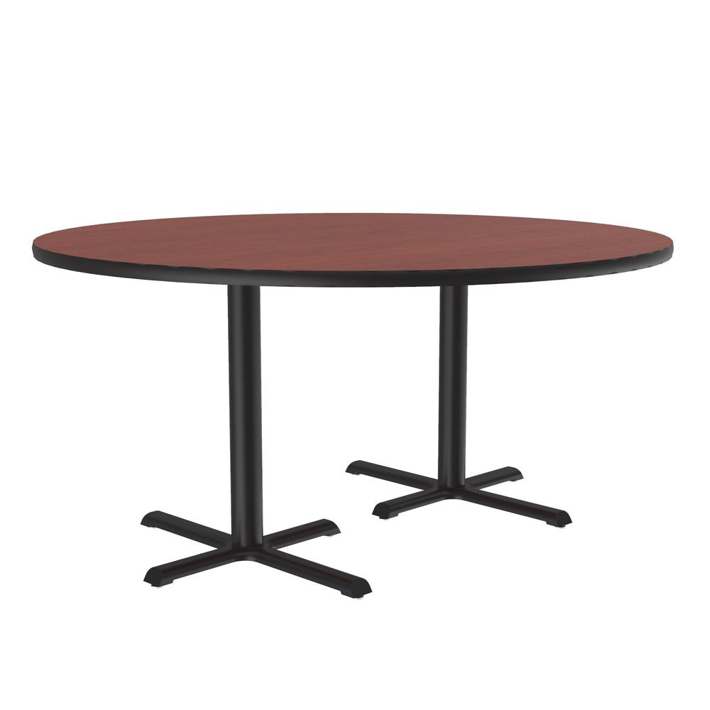Table Height Deluxe High-Pressure Café and Breakroom Table 60x60", ROUND, CHERRY, BLACK. Picture 2