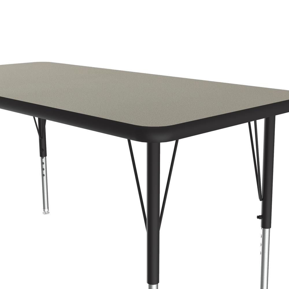 Deluxe High-Pressure Top Activity Tables 24x60" RECTANGULAR, SAVANNAH SAND BLACK/CHROME. Picture 3