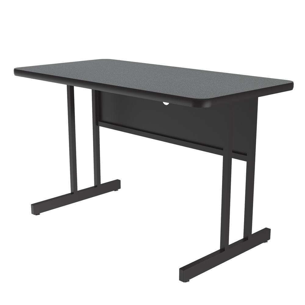 Desk Height "1 1/4" Deluxe HIgh-Pressure Top Computer/Student Desks , 24x36" RECTANGULAR MONTANA GRANITE, BLACK. Picture 6