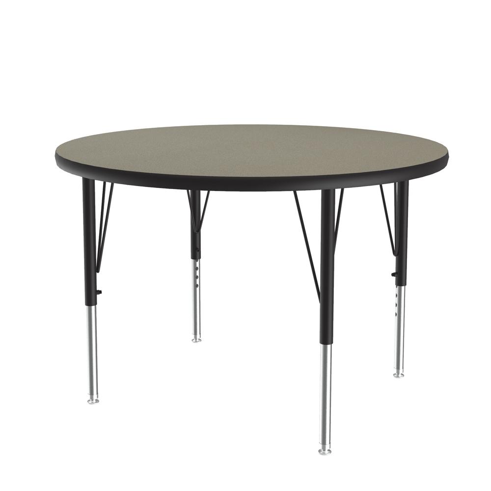 Deluxe High-Pressure Top Activity Tables 36x36" ROUND, SAVANNAH SAND BLACK/CHROME. Picture 7