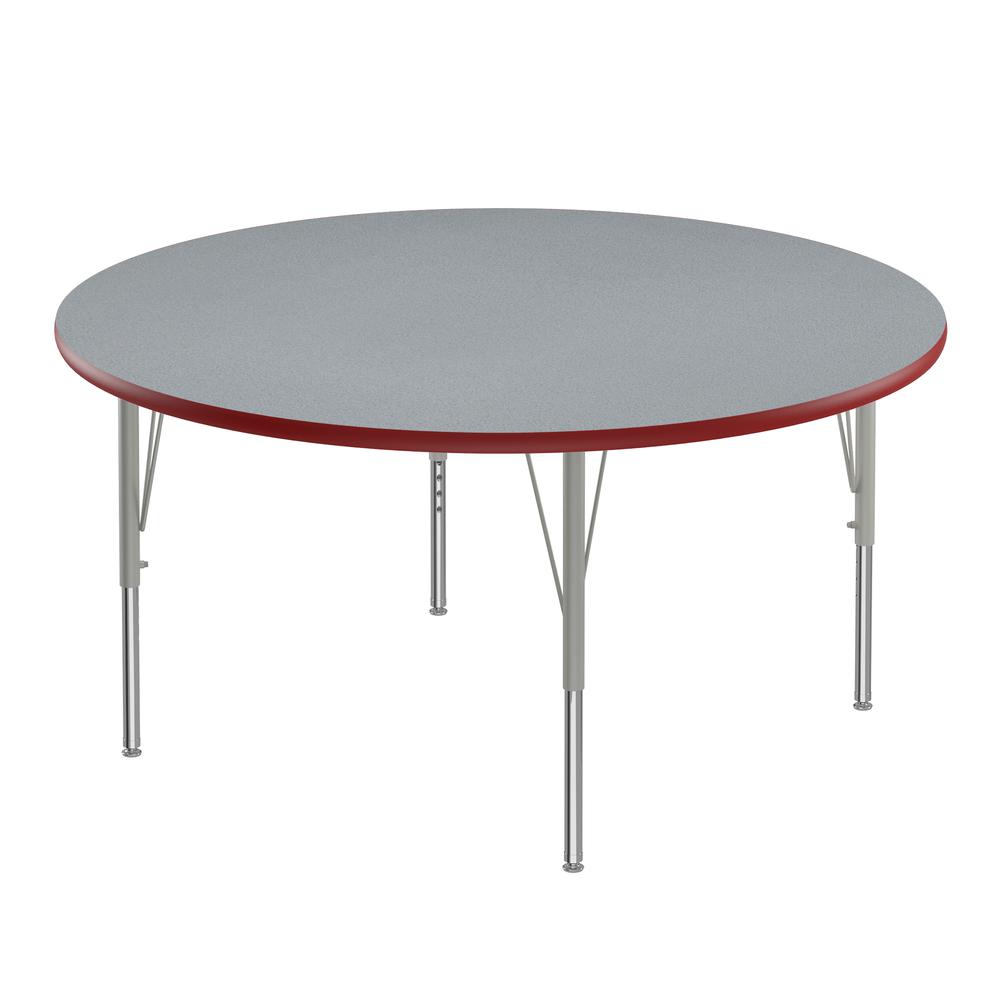 Deluxe High-Pressure Top Activity Tables 48x48", ROUND GRAY GRANITE, SILVER MIST. Picture 8
