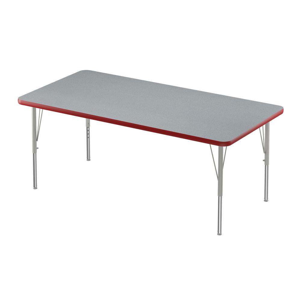 Commercial Laminate Top Activity Tables, 30x48" RECTANGULAR GRAY GRANITE SILVER MIST. Picture 1