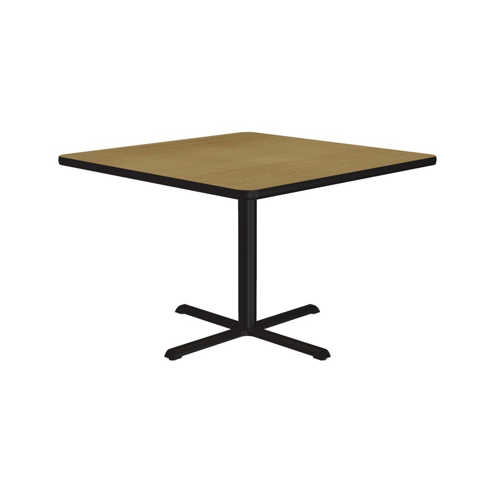 Table Height Deluxe High-Pressure Café and Breakroom Table 36x36" SQUARE FUSION MAPLE, BLACK. Picture 9