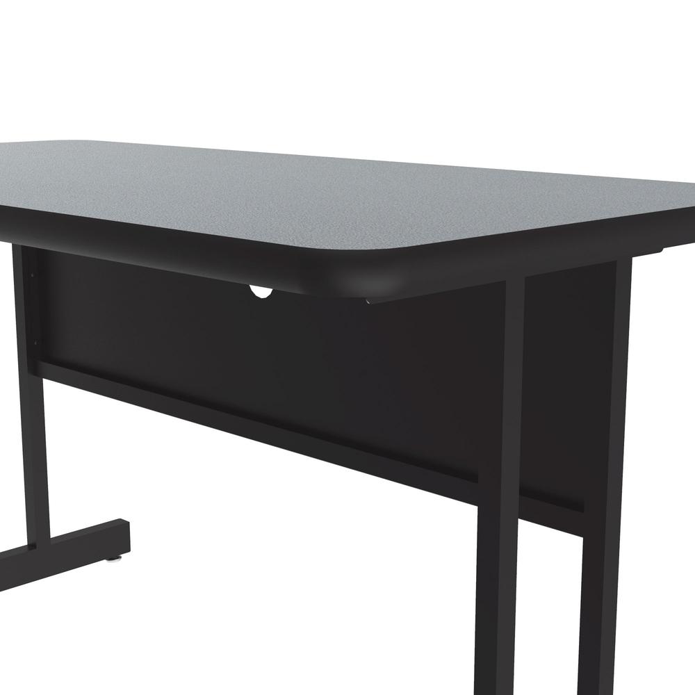 Econoline Melamine Top Computer/Student Desks 24x48", RECTANGULAR GRAY GRANITE BLACK. Picture 3