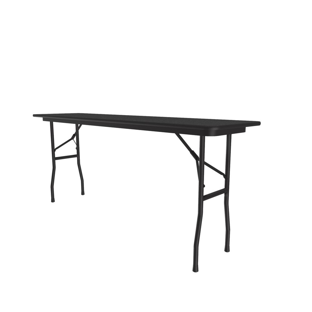 Econoline Melamine Top Folding Table 18x60", RECTANGULAR BLACK GRANITE, BLACK. Picture 3