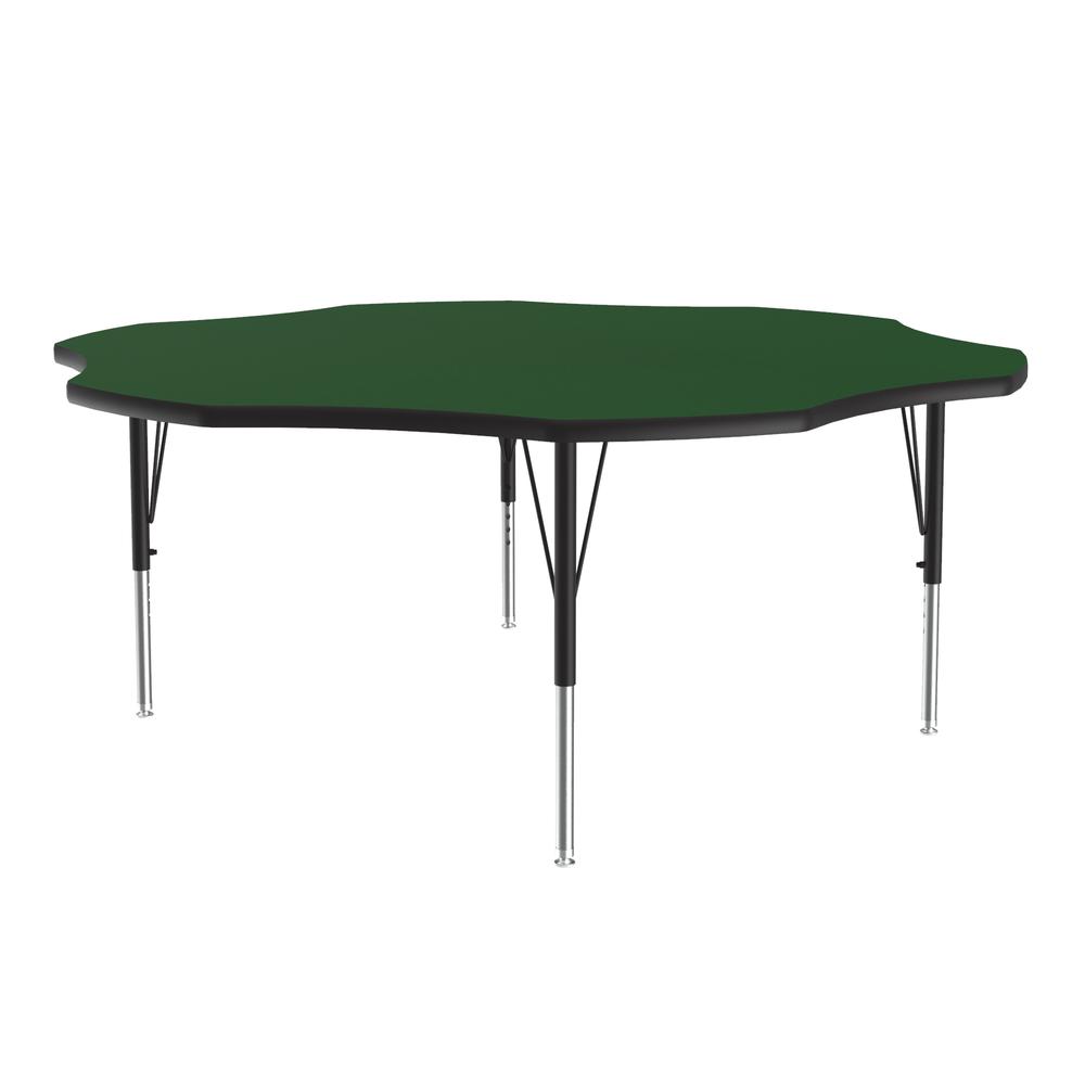 Deluxe High-Pressure Top Activity Tables, 60x60", FLOWER GREEN BLACK/CHROME. Picture 9