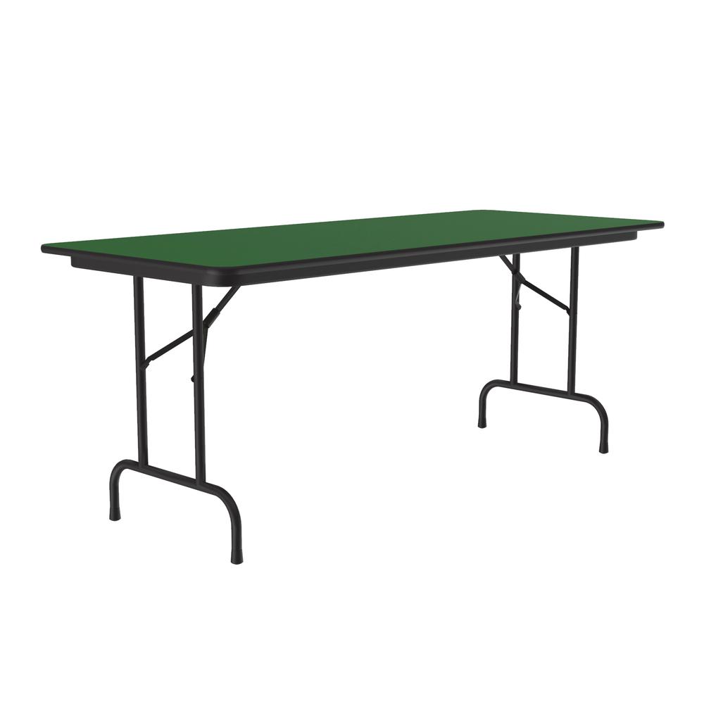 Deluxe High Pressure Top Folding Table, 30x60" RECTANGULAR GREEN BLACK. Picture 2