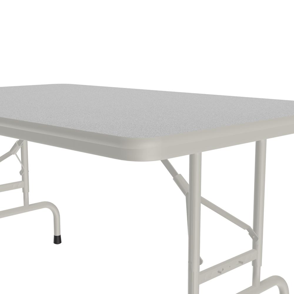 Adjustable Height Econoline Melamine Top Folding Table 30x48", RECTANGULAR, GRAY GRANITE, GRAY. Picture 1
