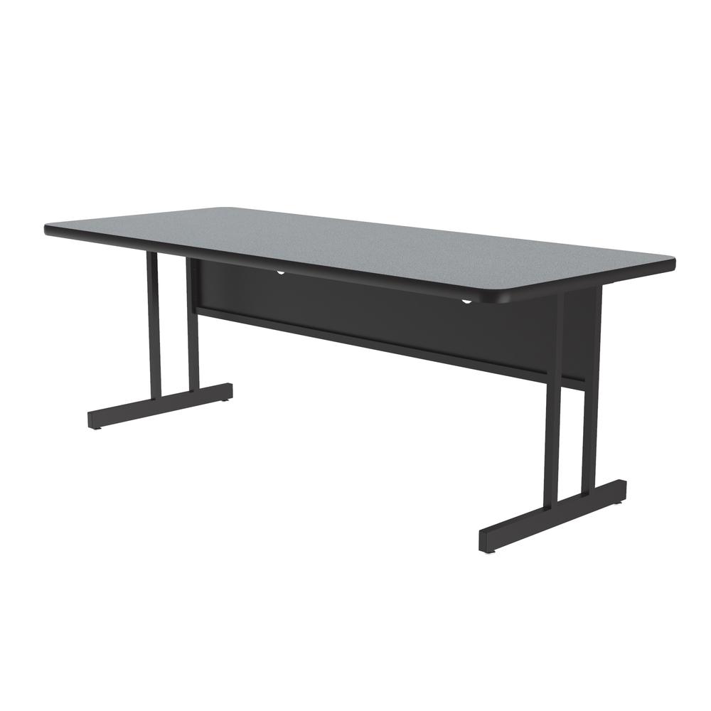 Keyboard Height Commercial Laminate Top Computer/Student Desks, 30x60", RECTANGULAR, GRAY GRANITE, BLACK. Picture 4