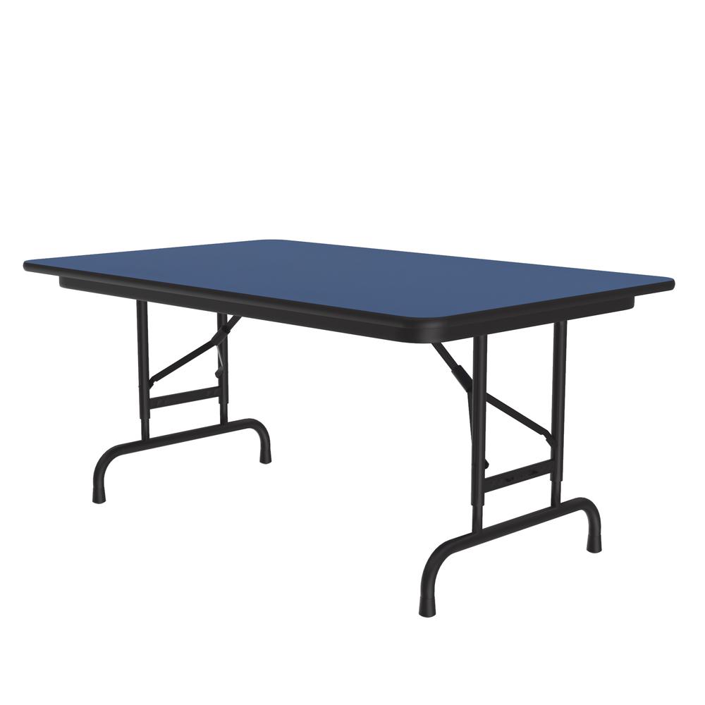 Adjustable Height High Pressure Top Folding Table 30x48", RECTANGULAR, BLUE BLACK. Picture 4