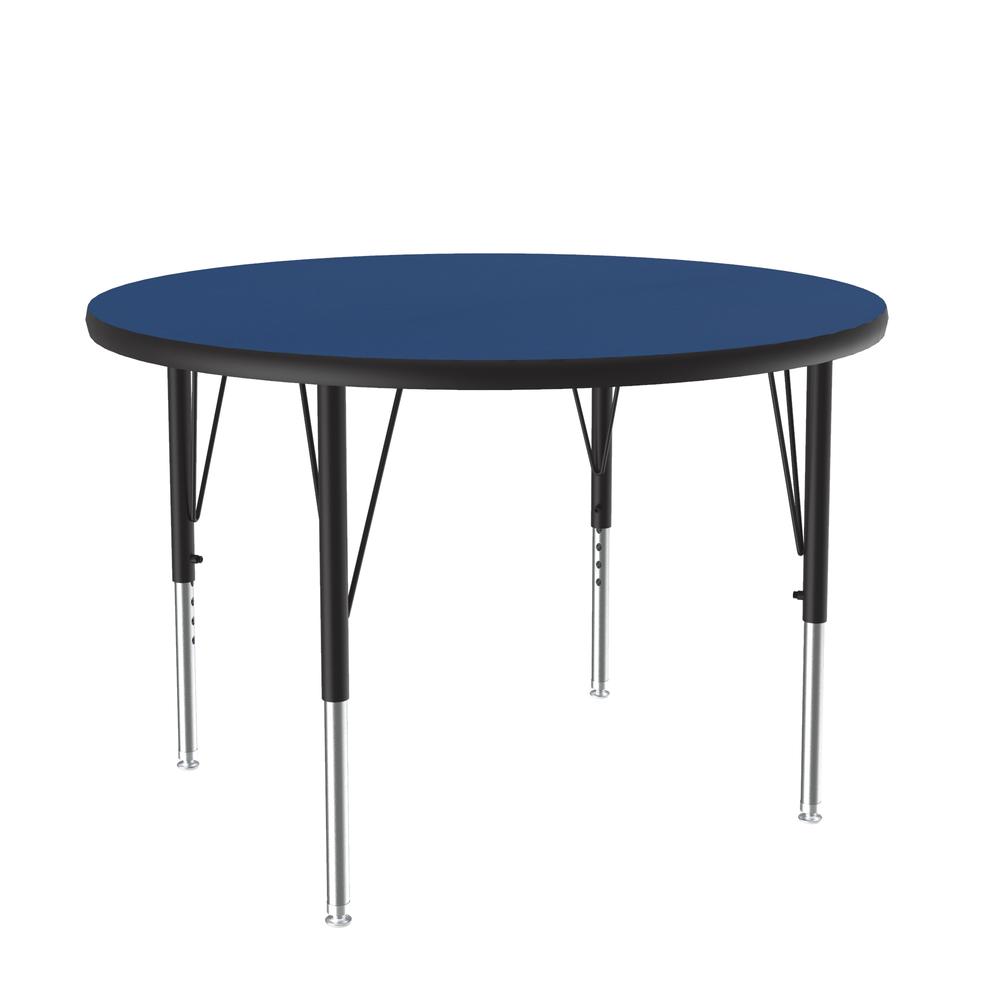 Deluxe High-Pressure Top Activity Tables 36x36", ROUND, BLUE, BLACK/CHROME. Picture 3
