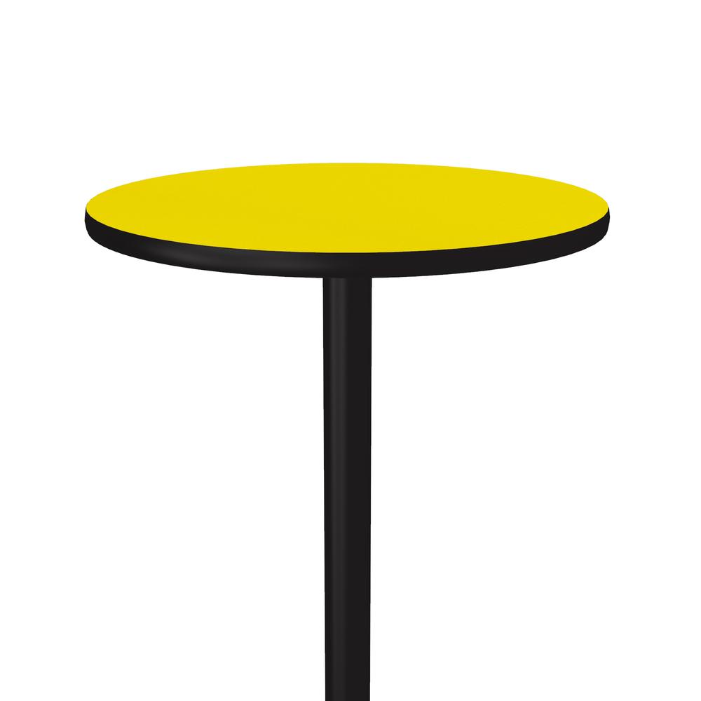 Bar Stool/Standing Height Deluxe High-Pressure Café and Breakroom Table 30x30", ROUND, YELLOW, BLACK. Picture 2