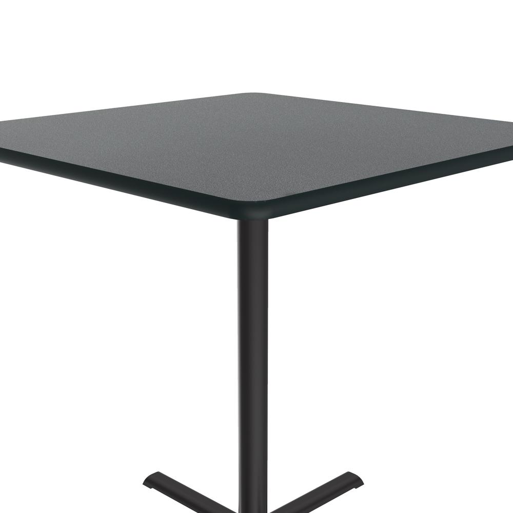Bar Stool/Standing Height Deluxe High-Pressure Café and Breakroom Table 36x36", SQUARE, MONTANA GRANITE, BLACK. Picture 5