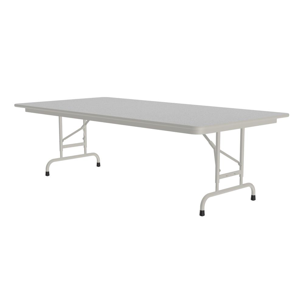 Adjustable Height Econoline Melamine Top Folding Table 36x72", RECTANGULAR GRAY GRANITE, GRAY. Picture 8