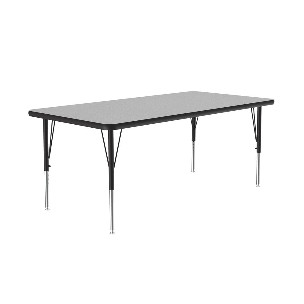 Deluxe High-Pressure Top Activity Tables, 30x60" RECTANGULAR, GRAY GRANITE BLACK/CHROME. Picture 2