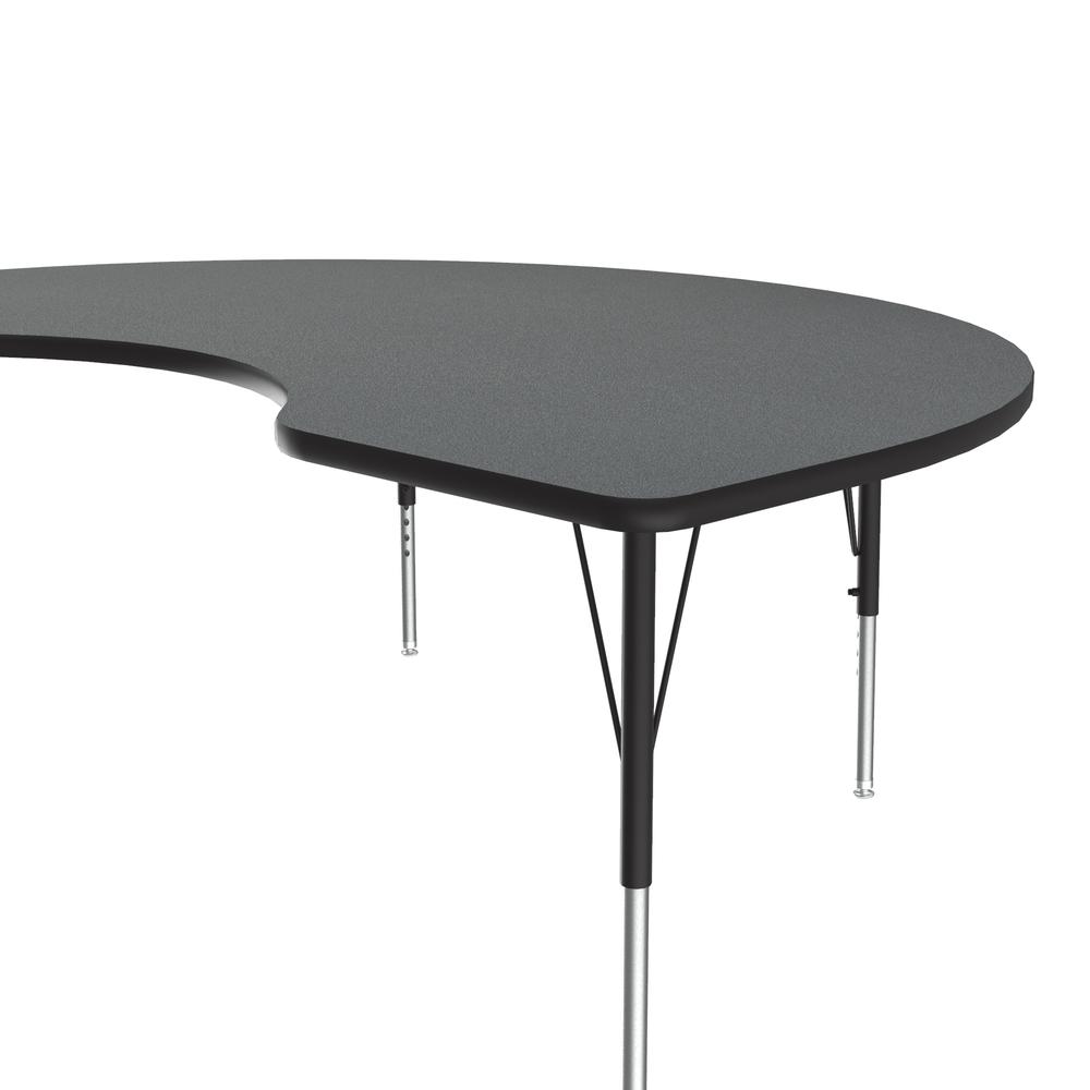 Deluxe High-Pressure Top Activity Tables, 48x72", KIDNEY, MONTANA GRANITE  BLACK/CHROME. Picture 3