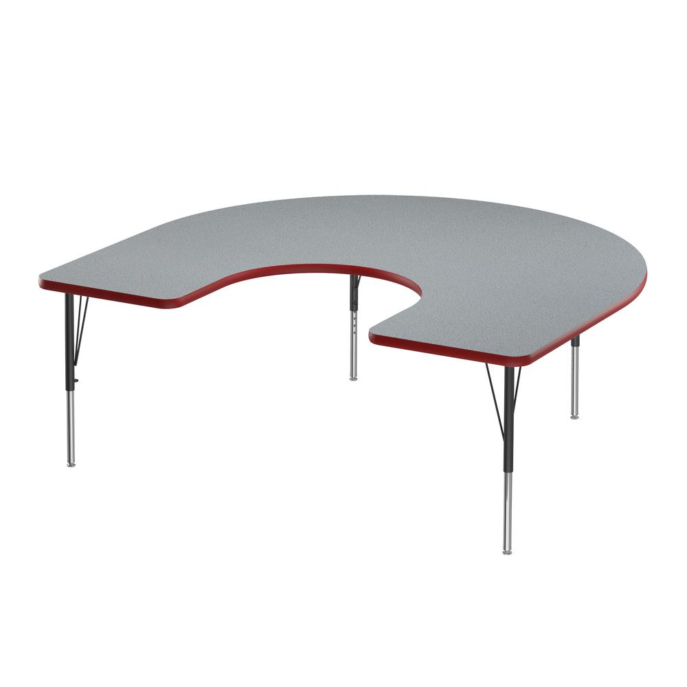 Deluxe High-Pressure Top Activity Tables 60x66", HORSESHOE GRAY GRANITE BLACK/CHROME. Picture 1