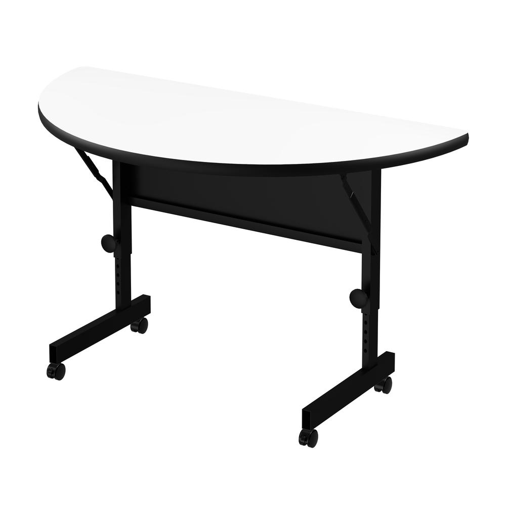 Markerboard-Dry Erase - Deluxe High Pressure Top Flip Top Table, 24x48", RECTANGULAR, FROSTY WHITE BLACK. Picture 8