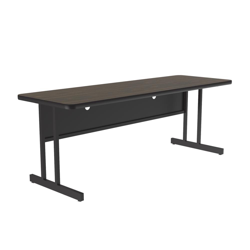 Keyboard Height Commercial Laminate Top Computer/Student Desks, 24x72", RECTANGULAR, WALNUT, BLACK. Picture 6