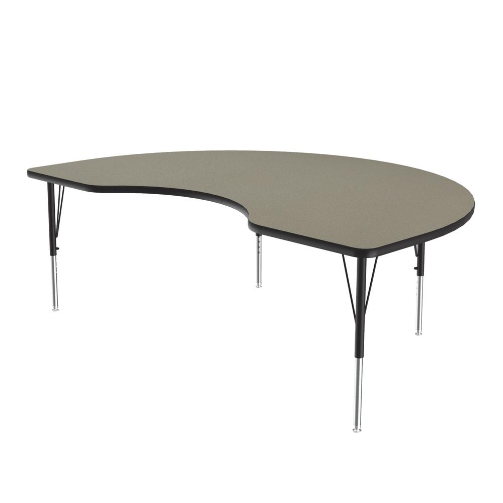 Deluxe High-Pressure Top Activity Tables 48x72" KIDNEY, SAVANNAH SAND BLACK/CHROME. Picture 8