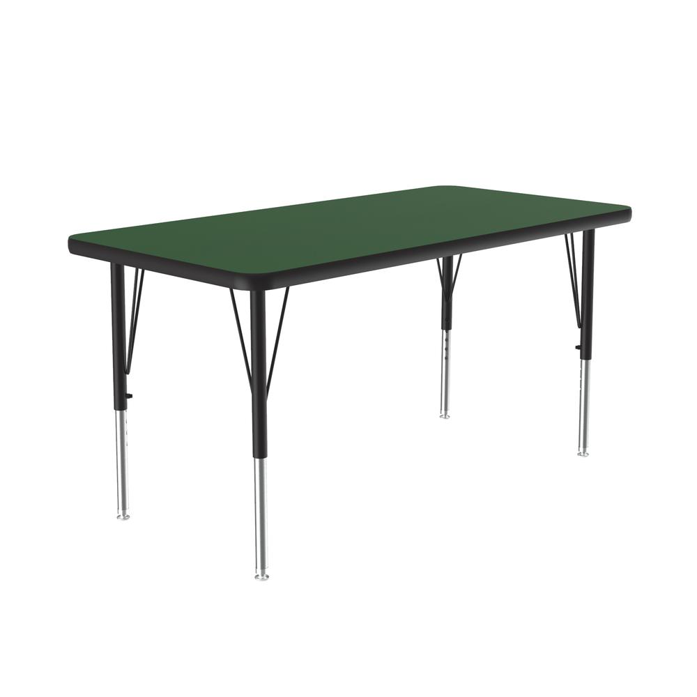 Deluxe High-Pressure Top Activity Tables 24x48" RECTANGULAR GREEN, BLACK/CHROME. Picture 7