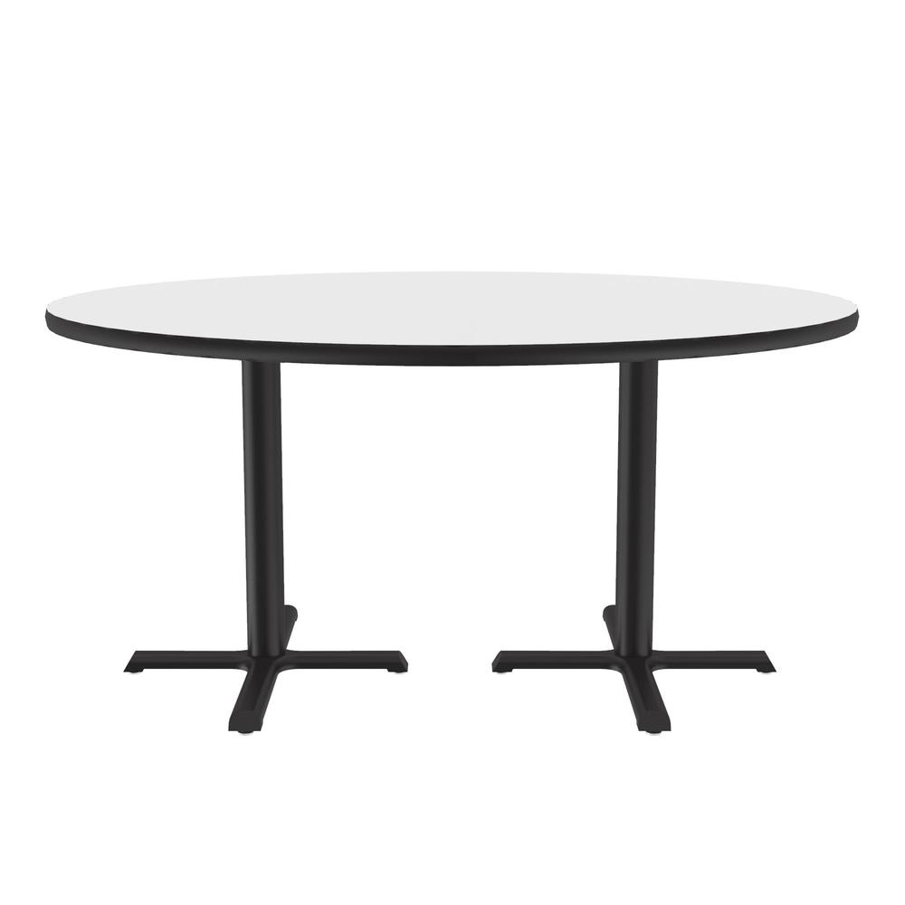 Markerboard-Dry Erase High Pressure Top - Table Height Café and Breakroom Table 60x60", ROUND, FROSTY WHITE, BLACK. Picture 9