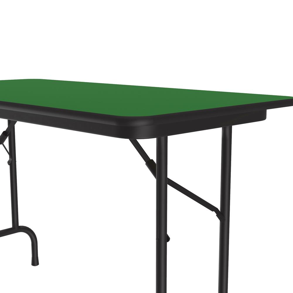 Deluxe High Pressure Top Folding Table 24x48", RECTANGULAR, GREEN, BLACK. Picture 7