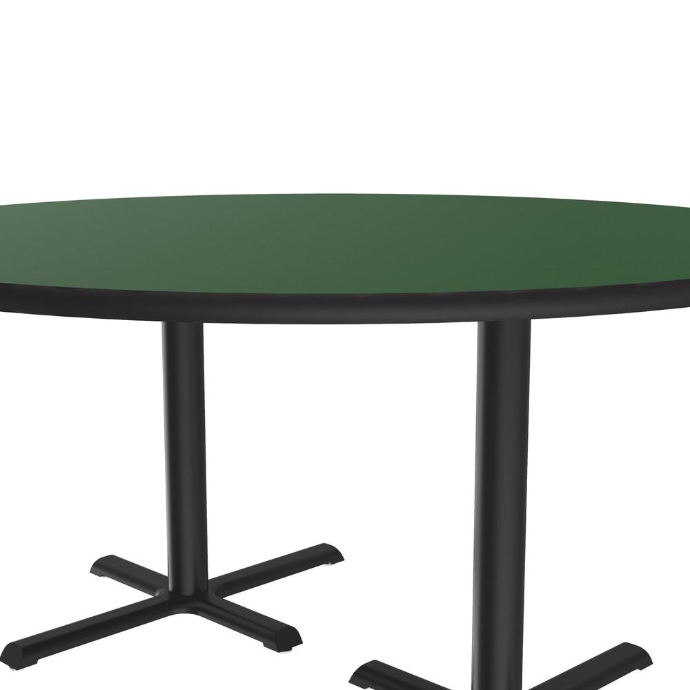Table Height Deluxe High-Pressure Café and Breakroom Table 60x60", ROUND GREEN, BLACK. Picture 4