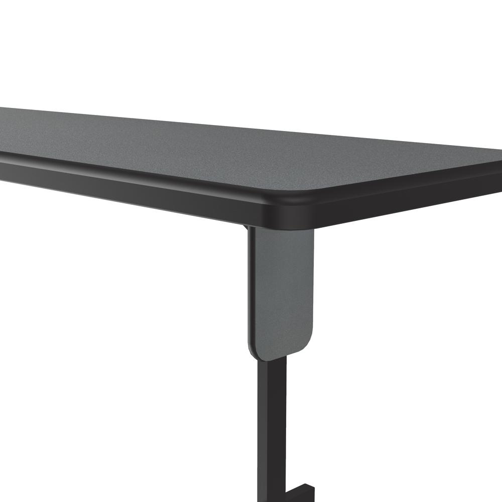 Deluxe High-Pressure Folding Seminar Table with Panel Leg, 24x96", RECTANGULAR, MONTANA GRANITE BLACK. Picture 3