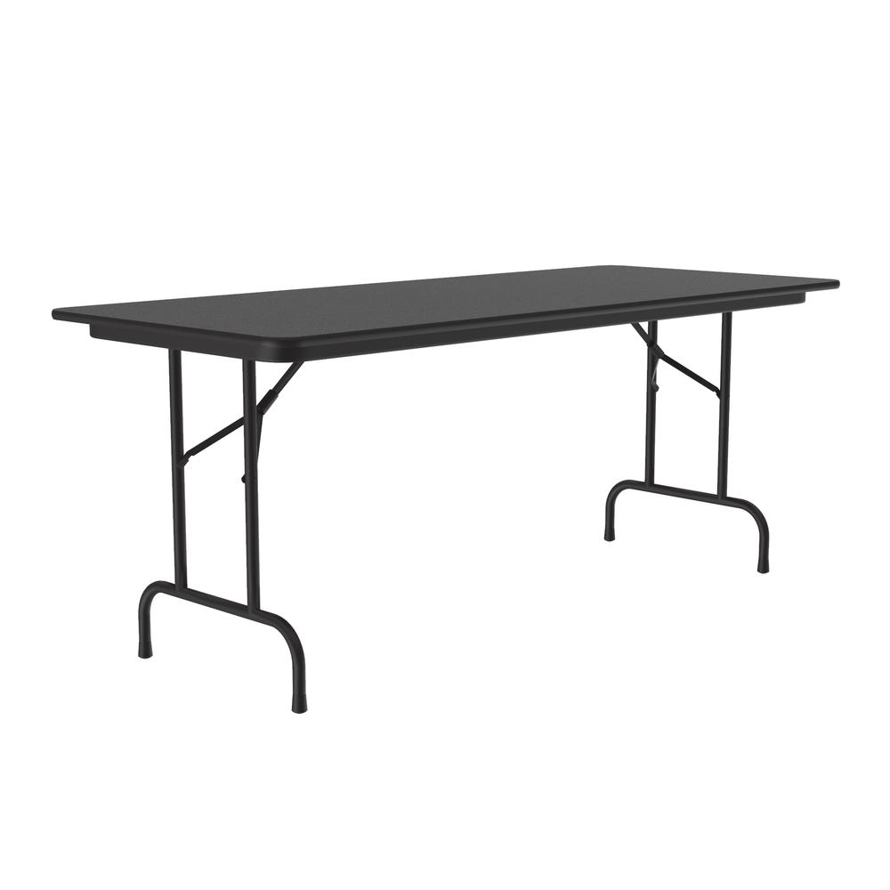 Econoline Melamine Top Folding Table, 30x60", RECTANGULAR, BLACK GRANITE BLACK. Picture 6