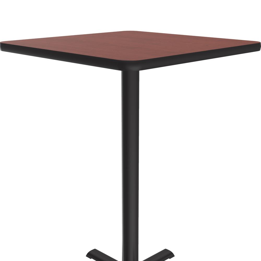Bar Stool/Standing Height Deluxe High-Pressure Café and Breakroom Table, 24x24", SQUARE, CHERRY, BLACK. Picture 9