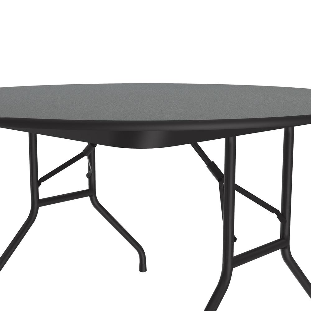 Deluxe High Pressure Top Folding Table 48x48" ROUND MOTNTANA GRANITE, BLACK. Picture 7