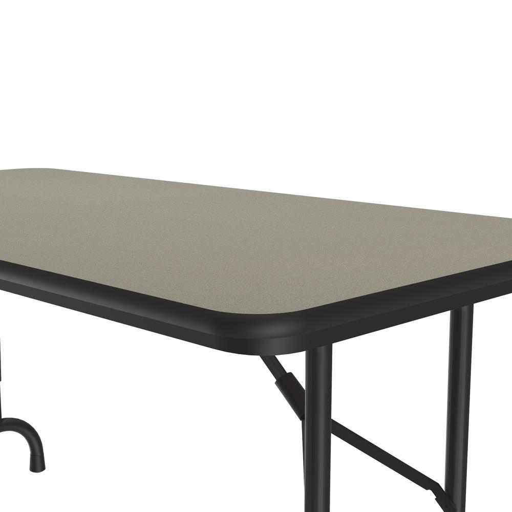 Adjustable Height High Pressure Top Folding Table 24x48", RECTANGULAR, SAVANNAH SAND BLACK. Picture 8