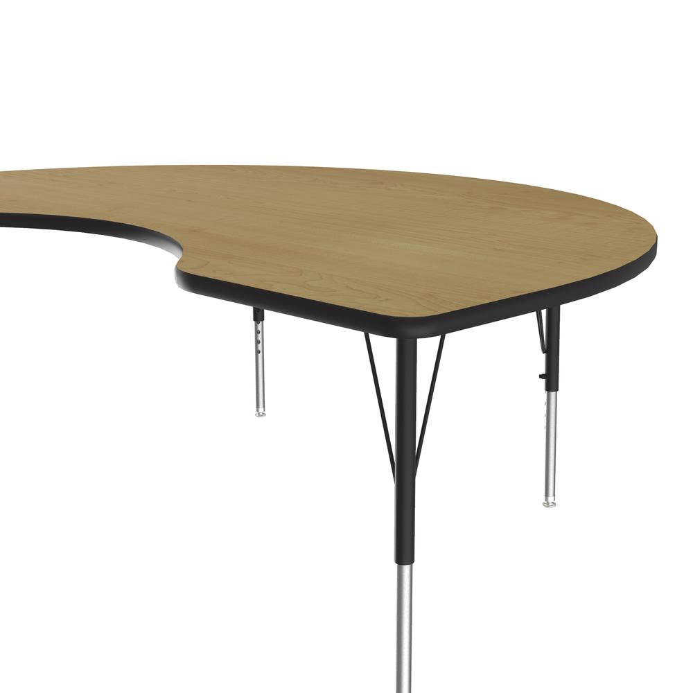 Deluxe High-Pressure Top Activity Tables 48x72", KIDNEY FUSION MAPLE BLACK/CHROME. Picture 1