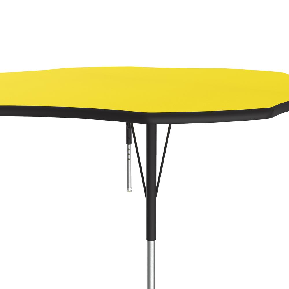 Deluxe High-Pressure Top Activity Tables 60x60", FLOWER YELLOW , BLACK/CHROME. Picture 2