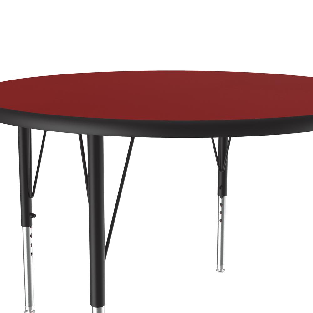 Deluxe High-Pressure Top Activity Tables, 36x36" ROUND RED BLACK/CHROME. Picture 6